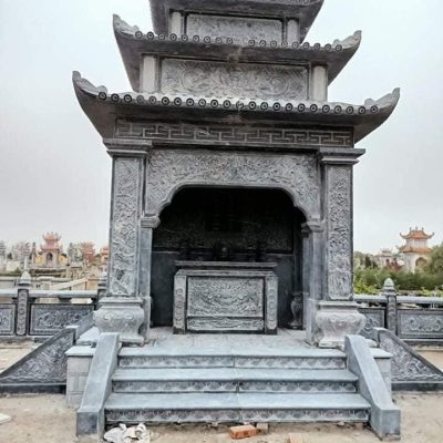 Mộ đá xanh đen 3 mái